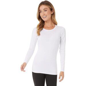 Women's Lightweight Thermal Baselayer Crew Top Long Sleeve Fitted Stretch